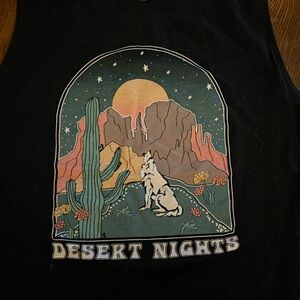 Size a large black sleeveless T-shirt great condition boho